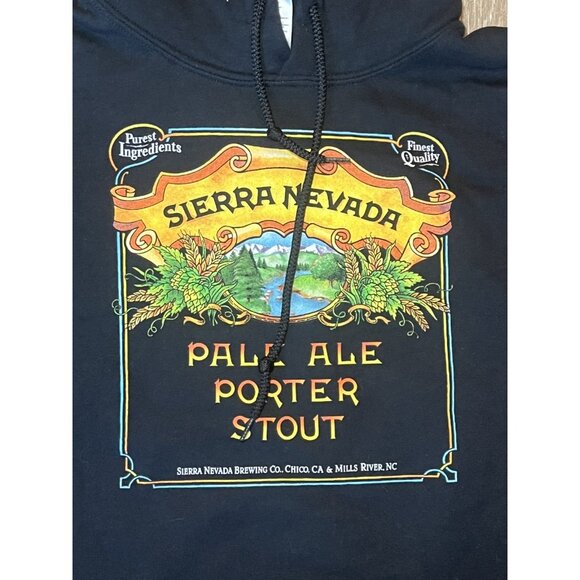 Sierra Nevada Brewing Co. Men's Medium Black Pullover Sweatshirt Hoodie Crew - Picture 2 of 4
